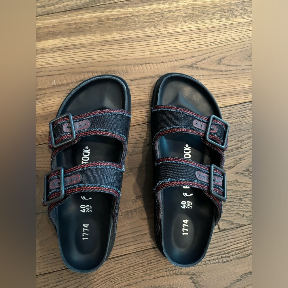 Birkenstock 1774 Denim Sandals - worn one time - Picture 3 of 4